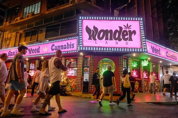Аутлет марихуаны Wonderland на улице Сукхумвит в Бангкоке.